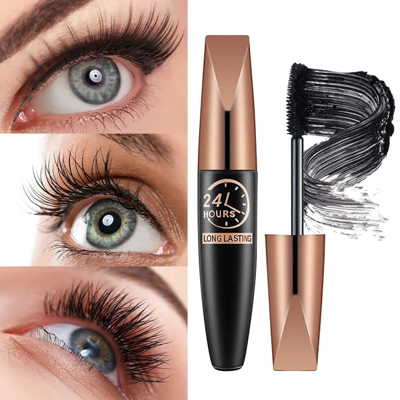 5D Waterproof Mascara Lengthens Eyelashes Extension Black Silk Fiber Mascara Female Makeup Cosmetic Waterproof Mascara